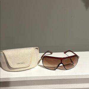 Tom Ford "Andre" Maroon Designer Sunglasses with Gradient Lenses